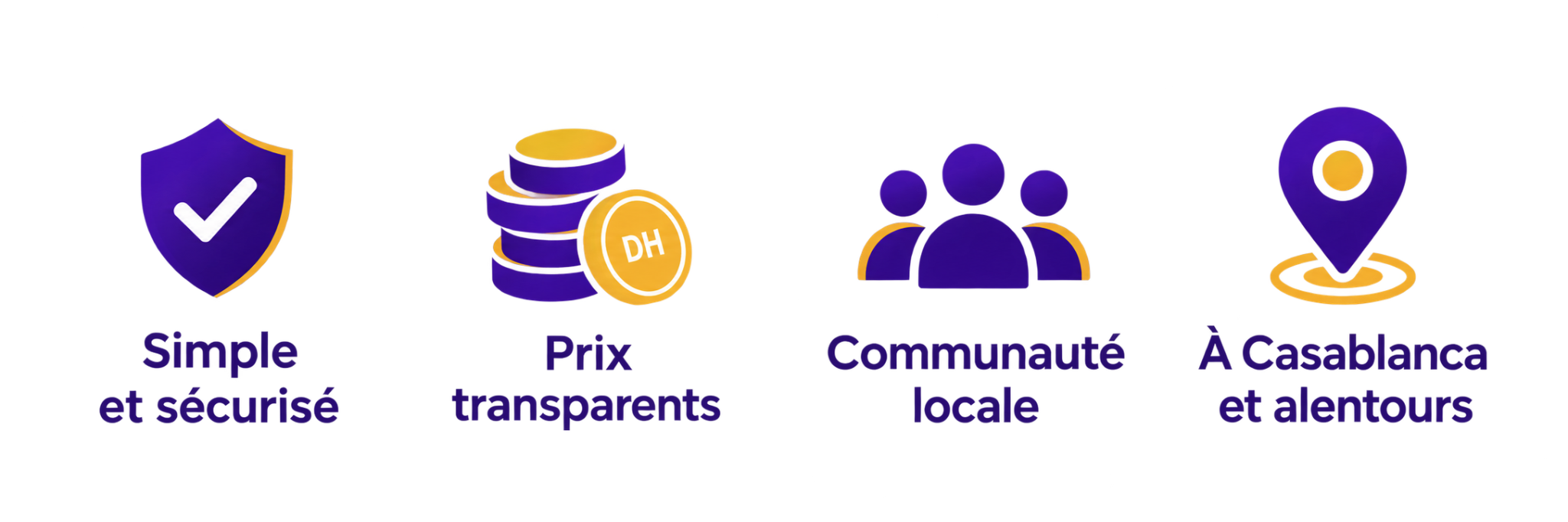 Simple et sécurisé, prix transparents, communauté locale, à Casablanca et alentours